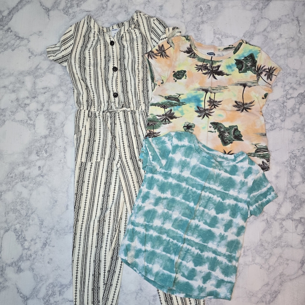Old Navy Girl's 4T Clothing Bundle Spring Summer Jumpsuit T-shirt